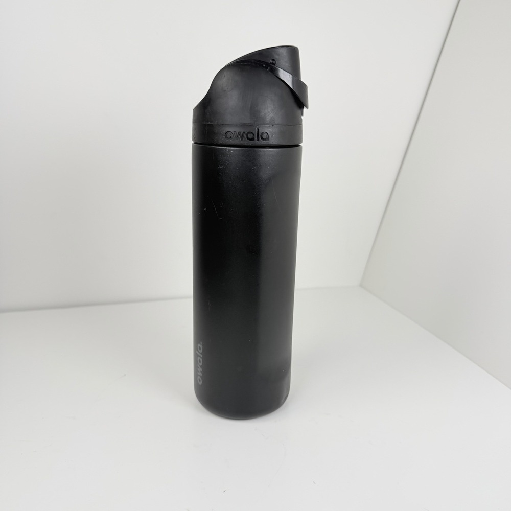 Owala FreeSip 24 oz Insulated Stainless Steel Water Bottle Black Used